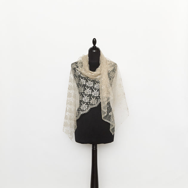 T26M15870 | Silver Floral Lace