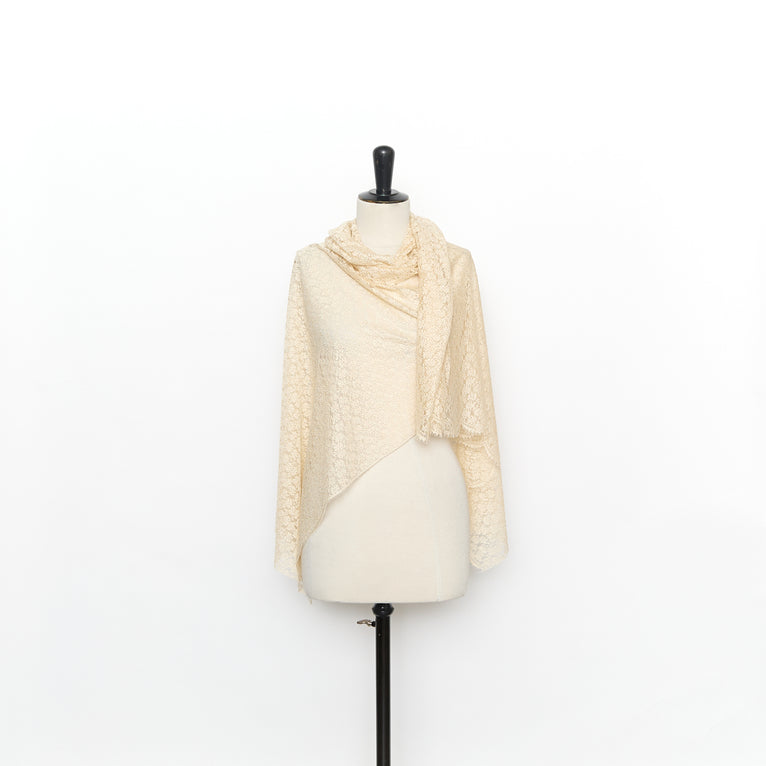 T26M15874 | Dentelle Brodée Florale Marguerite en Soie - vue 2