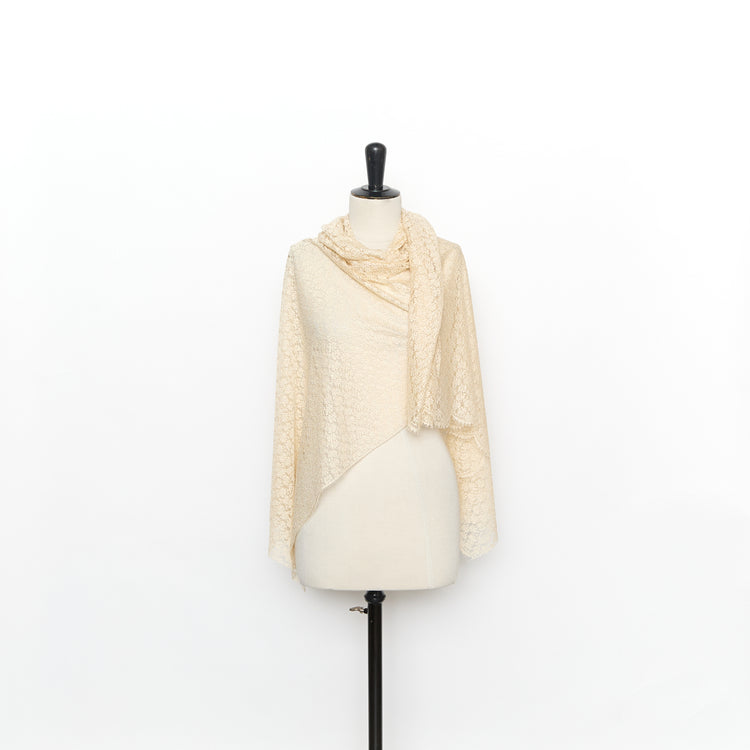 T26M15874 | Dentelle Brodée Florale Marguerite en Soie - vue 2