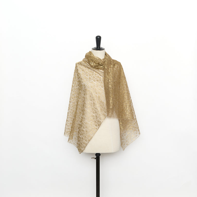 T26M15875 | Gold Floral Lace - view 2