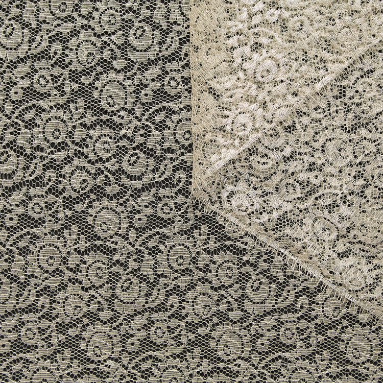 T26M15876 | Dentelle Florale Argentée - vue 1