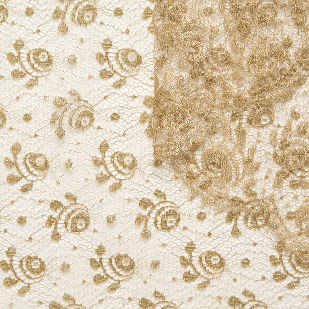 T26M15877 | Gold Floral Lace