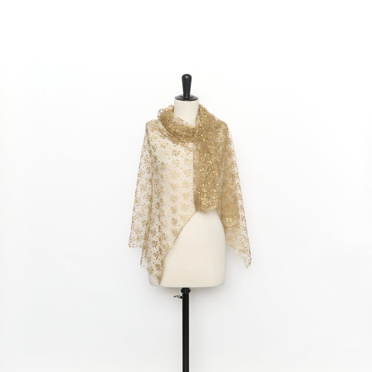 T26M15877 | Gold Floral Lace - view 2