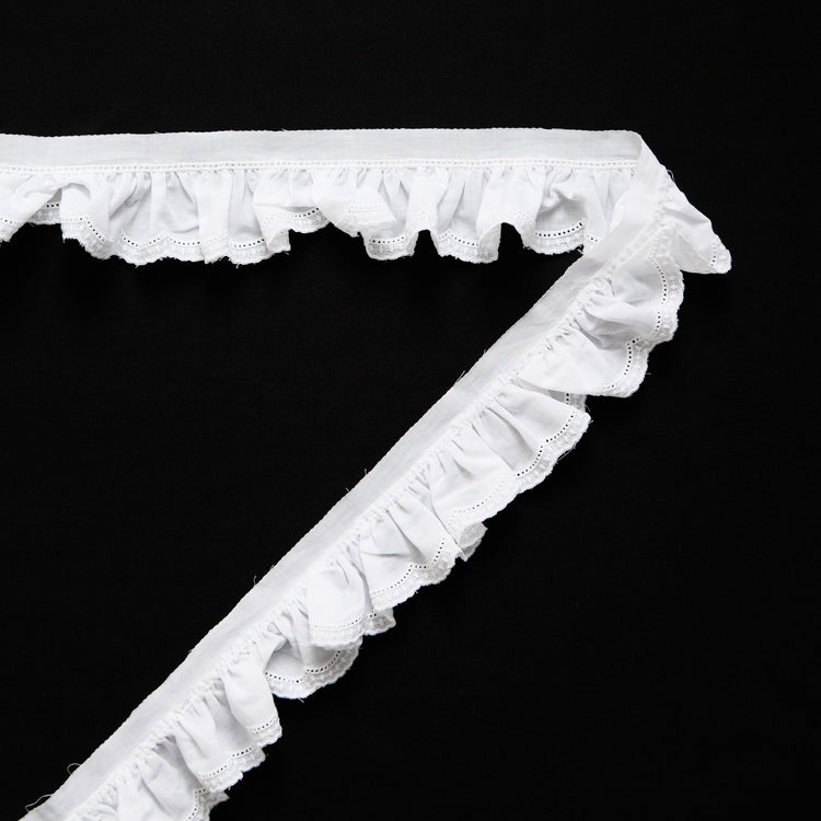T26M15911 | Galon Broderie Anglaise sur Voile en Coton 5cm - vue 1