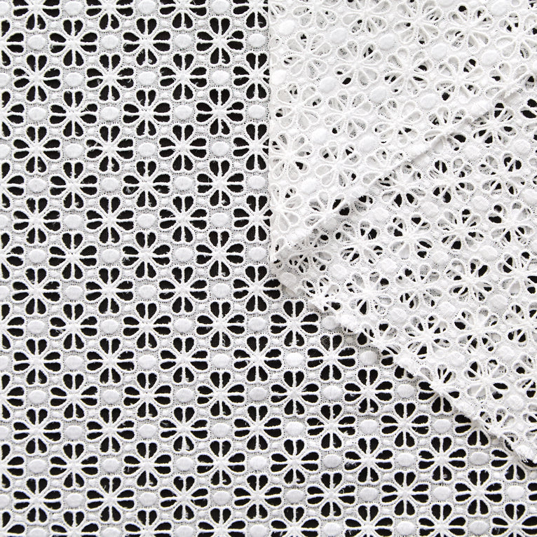 T26M15913 | Broderie Anglaise On Cotton Voile - view 1