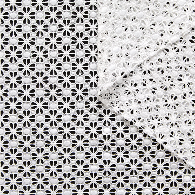T26M15913 | Broderie Anglaise On Cotton Voile - view 1