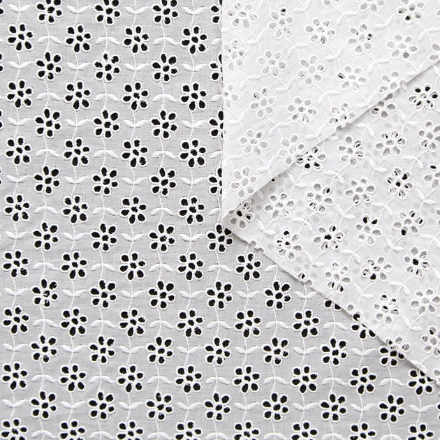 T26M15914 | Broderie Anglaise On Cotton Voile