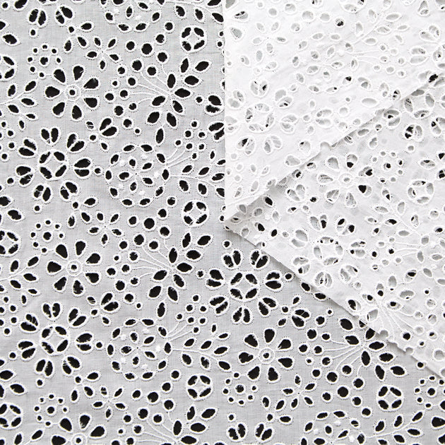 T26M15917 | Broderie Anglaise sur Voile en Coton