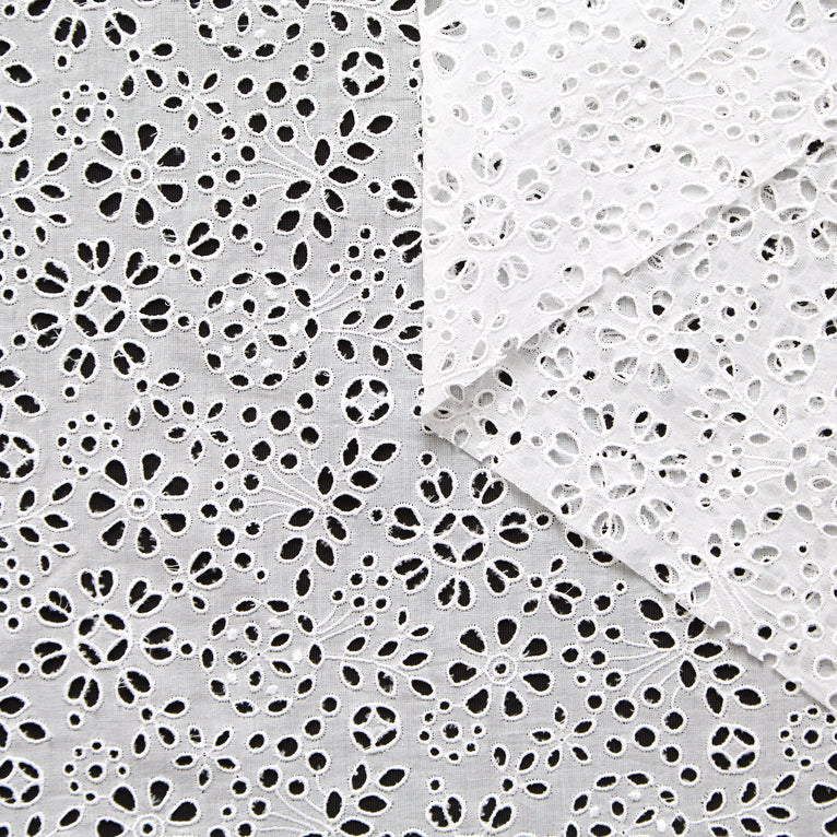 T26M15917 | Broderie Anglaise On Cotton Voile - view 1