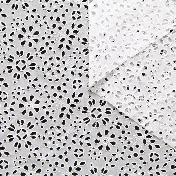 T26M15917 | Broderie Anglaise On Cotton Voile - view 1