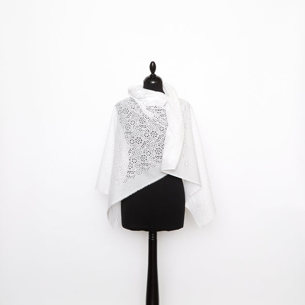 T26M15917 | Broderie Anglaise sur Voile en Coton
