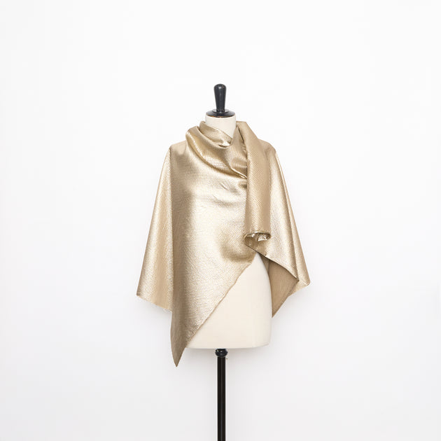 T26M15941 | Lamé Waffle Silk Jacquard