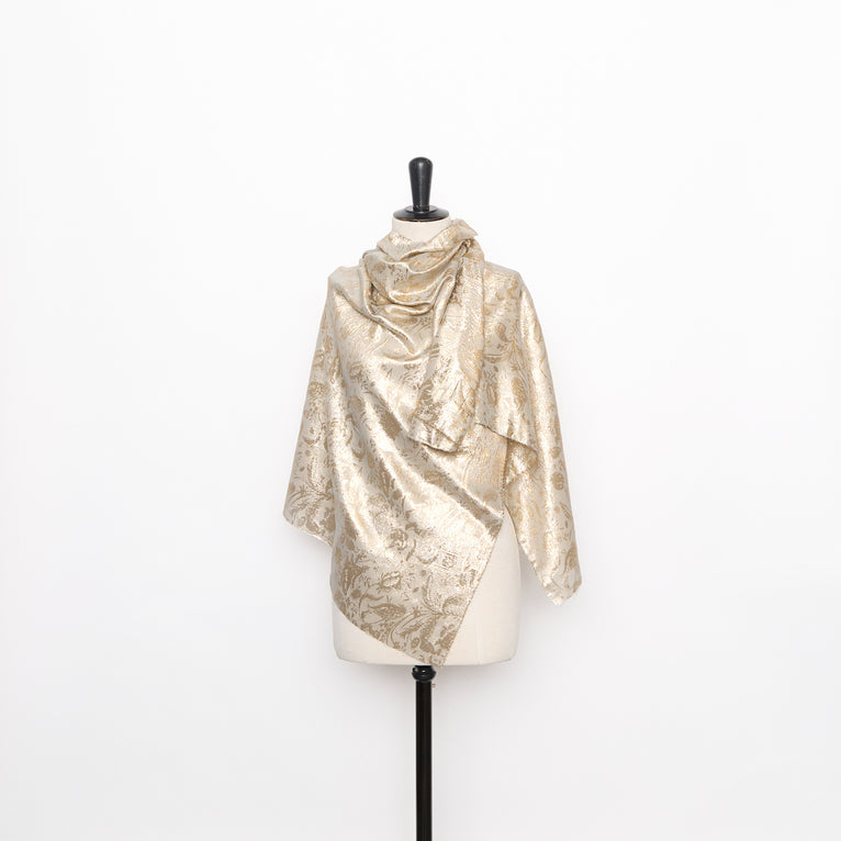 T26M15945 | Lamé Floral Silk Jacquard - view 2
