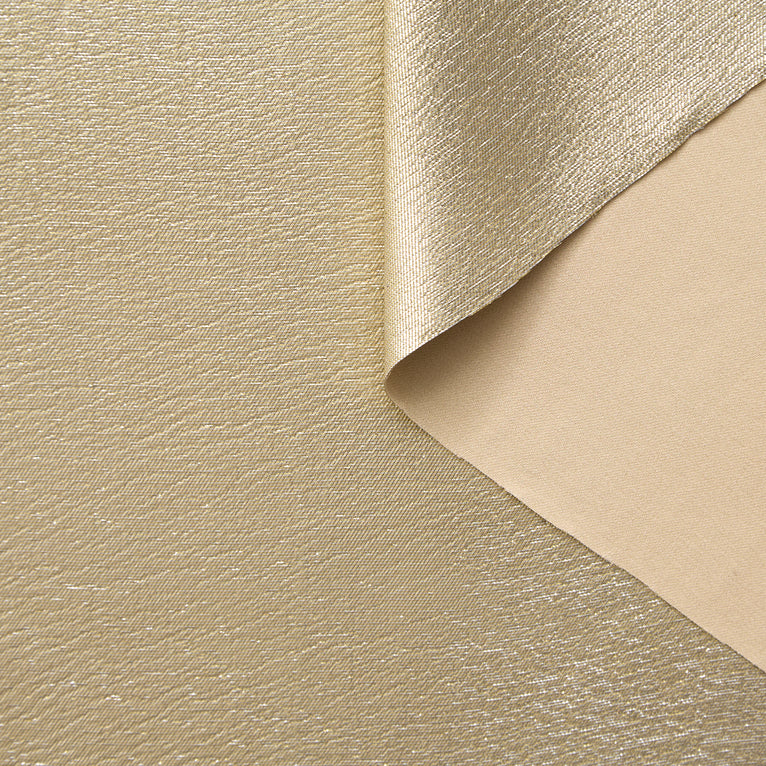 T26M15955 | Double Face Gold Lamé Silk Sergé - view 1