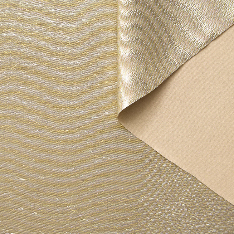 T26M15955 | Double Face Gold Lamé Silk Sergé - view 1