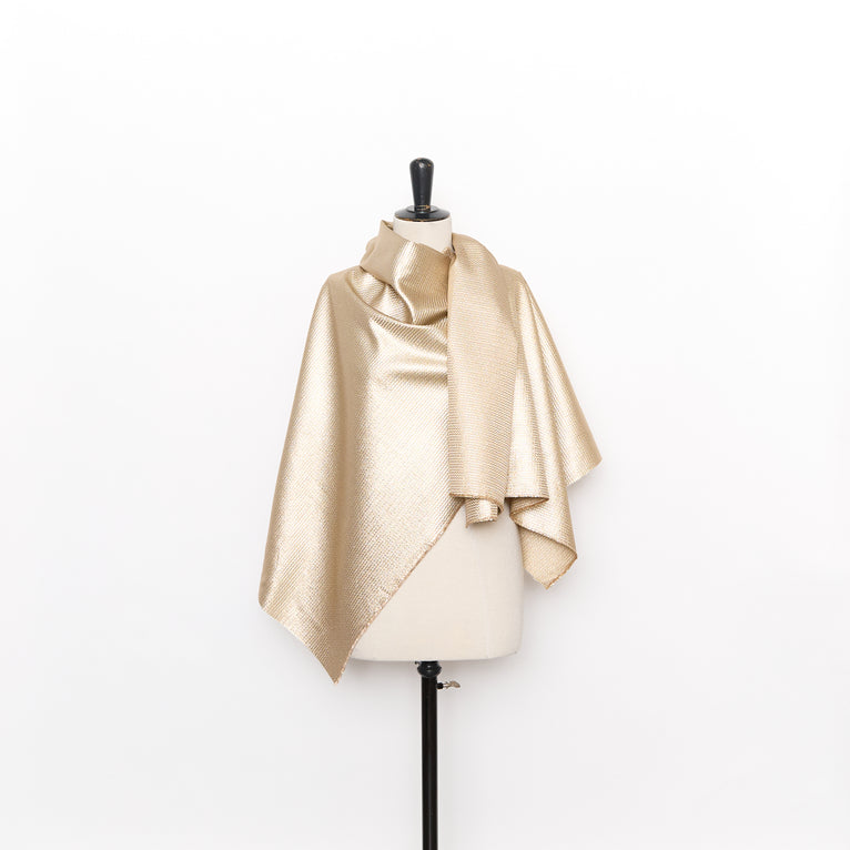 T26M16021 | Gold Lamé Viscose Jacquard - view 2
