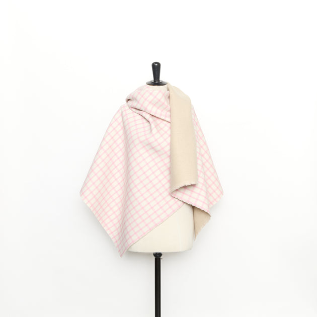 T26V16749 | Double Face Checked Wool Drap