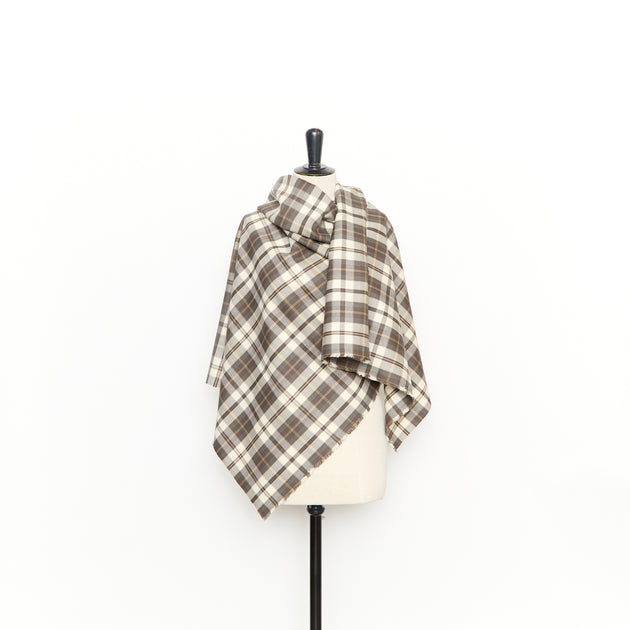 T26V16818 | Checked Wool & Cotton Twill