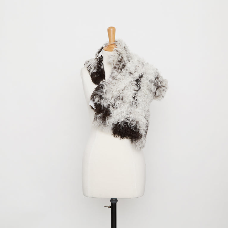 C20A00009 | Curly Black &amp; White Tigrado Lambskin - view 2