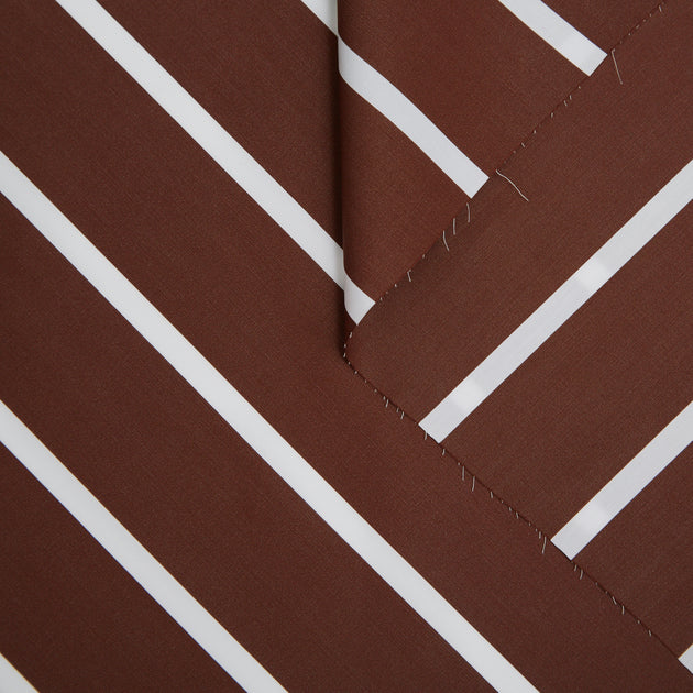 t20a00049 | Popeline de Coton à Rayures Imperméable 