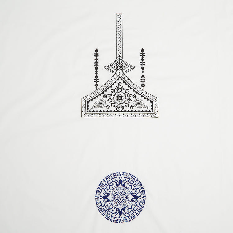 T20A00147 | Embroidery Circle And Pyramid Cotton Poplin - view 1