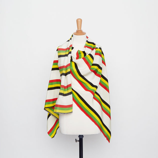 T20A00207 | Silk Multicolor Stripes On Crepe