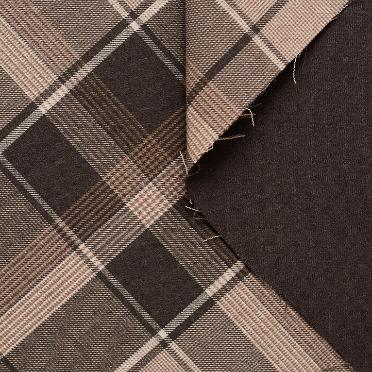 T20A00367 | Large Check On Stretch Wool Drap - view 1