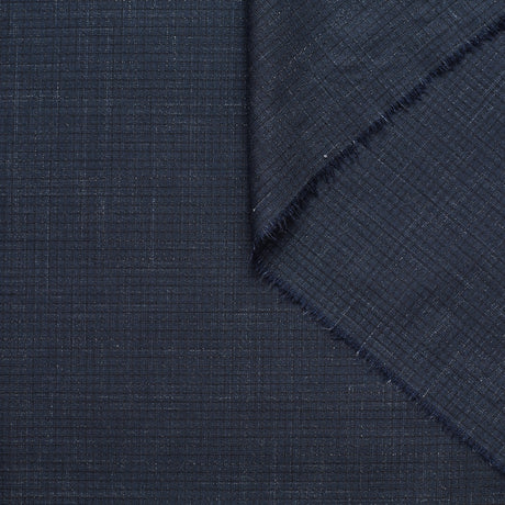 t21b00539 | Tissu De Costume Petit Carreau Laine Et Soie