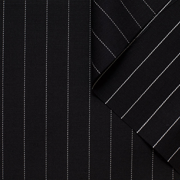 T21B00561 | Wool and Mohair Fine Stripe Suiting