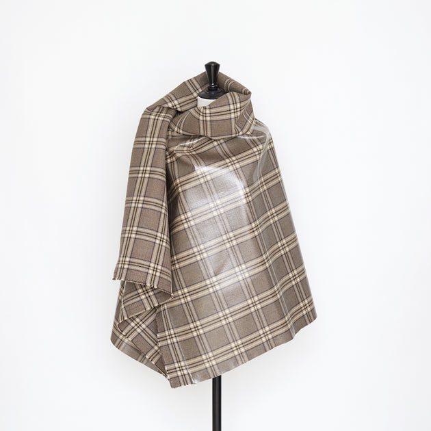 T21C00592 | Laminated Prince Of Wales Wool Jacquard