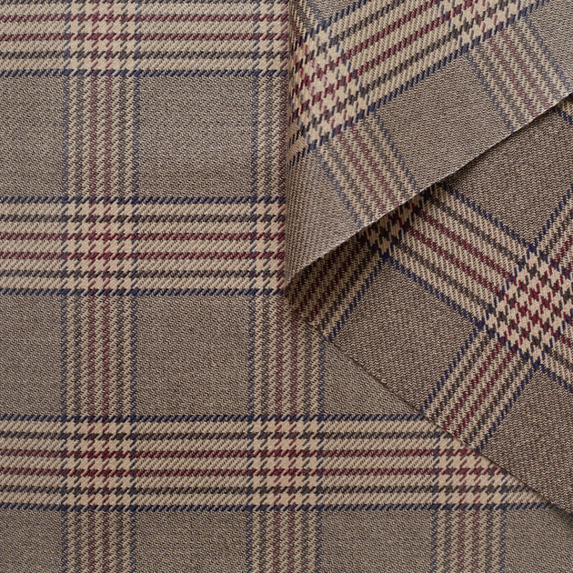 T21C00592 | Laminated Prince Of Wales Wool Jacquard