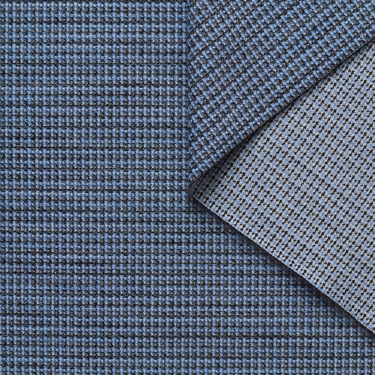 t21c00616 | Tissu De Costume Laine Et Soie Micro Carreaux - vue 1