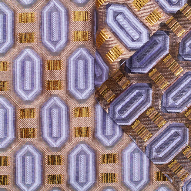 T21C00690 | Polysilk Jacquard Fil Coupé Lamé
