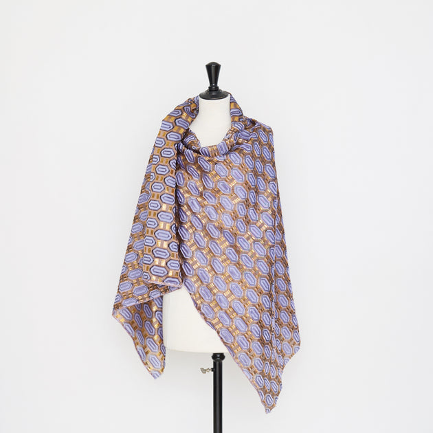 T21C00690 | Polysilk Jacquard Fil Coupé Lamé