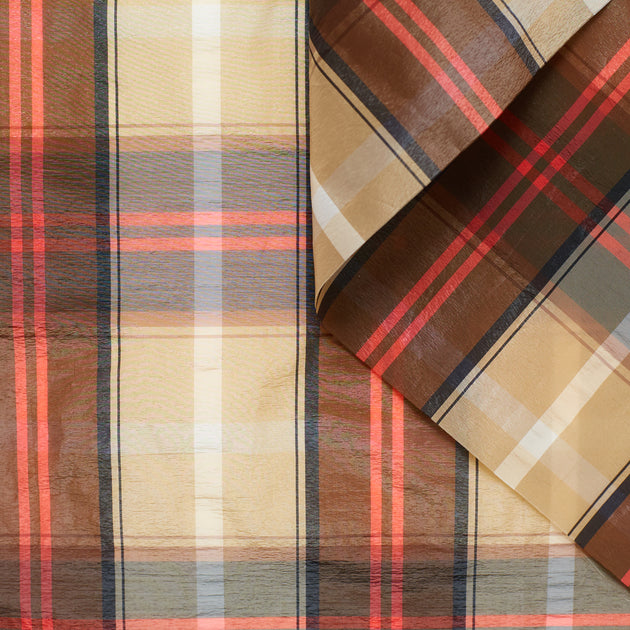 T21C00693 | Water Repellent Checked Taffeta