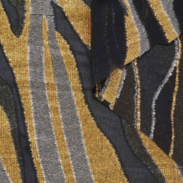 T22A01106 | Lamé Zebra Silk Crepe - view 1
