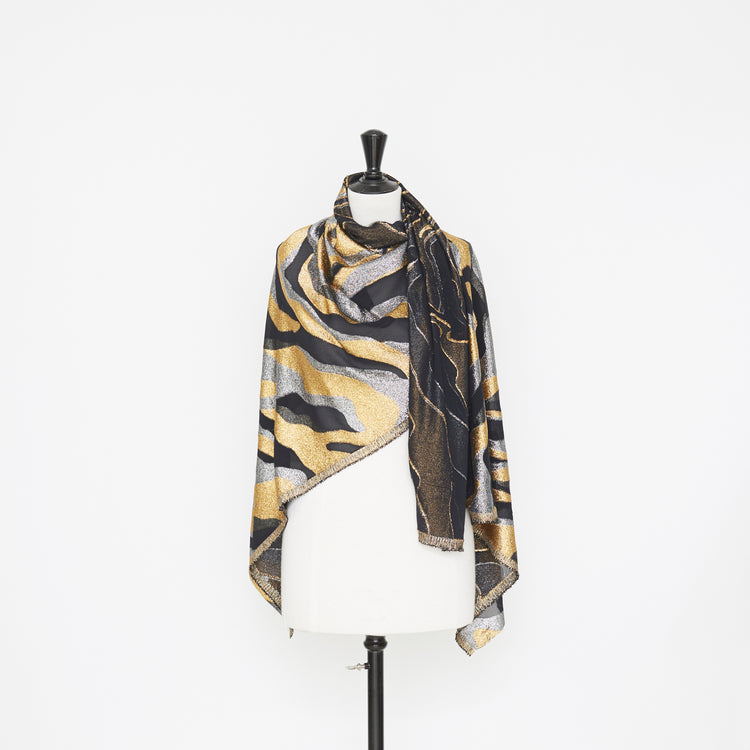 T22A01106 | Lamé Zebra Silk Crepe - view 2