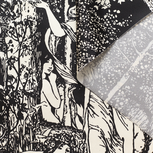 T22A01445 | Figure Printed Silk Twill