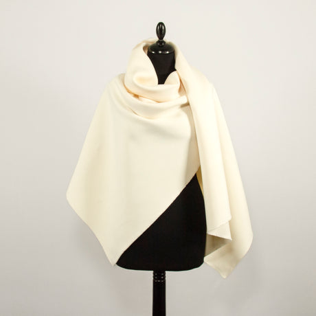  Double Face Wool & Silk Crepe