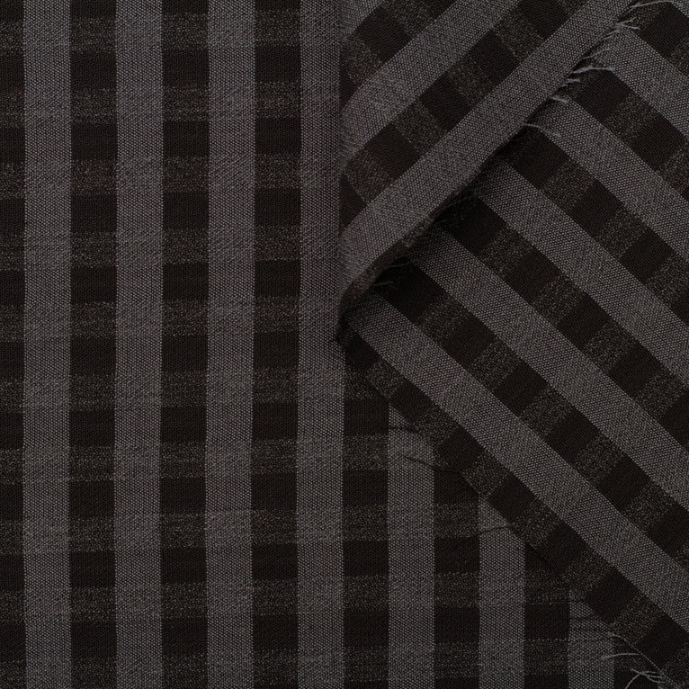 t22a01832 | Tissu De Costume Vichy Laine Et Coton - vue 3