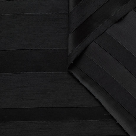 t22d00744 | Satin Rayé En Viscose Et Laine