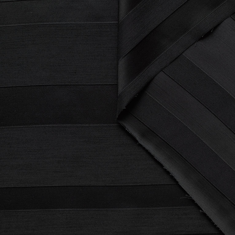 T22D00744 | Viscose &amp; Wool Striped Satin - view 1