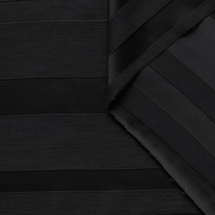 T22D00744 | Viscose &amp; Wool Striped Satin - view 1