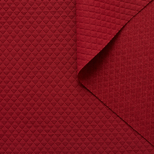 T22E00703 | Water Repellent Wool & Cotton Diamond Piqué