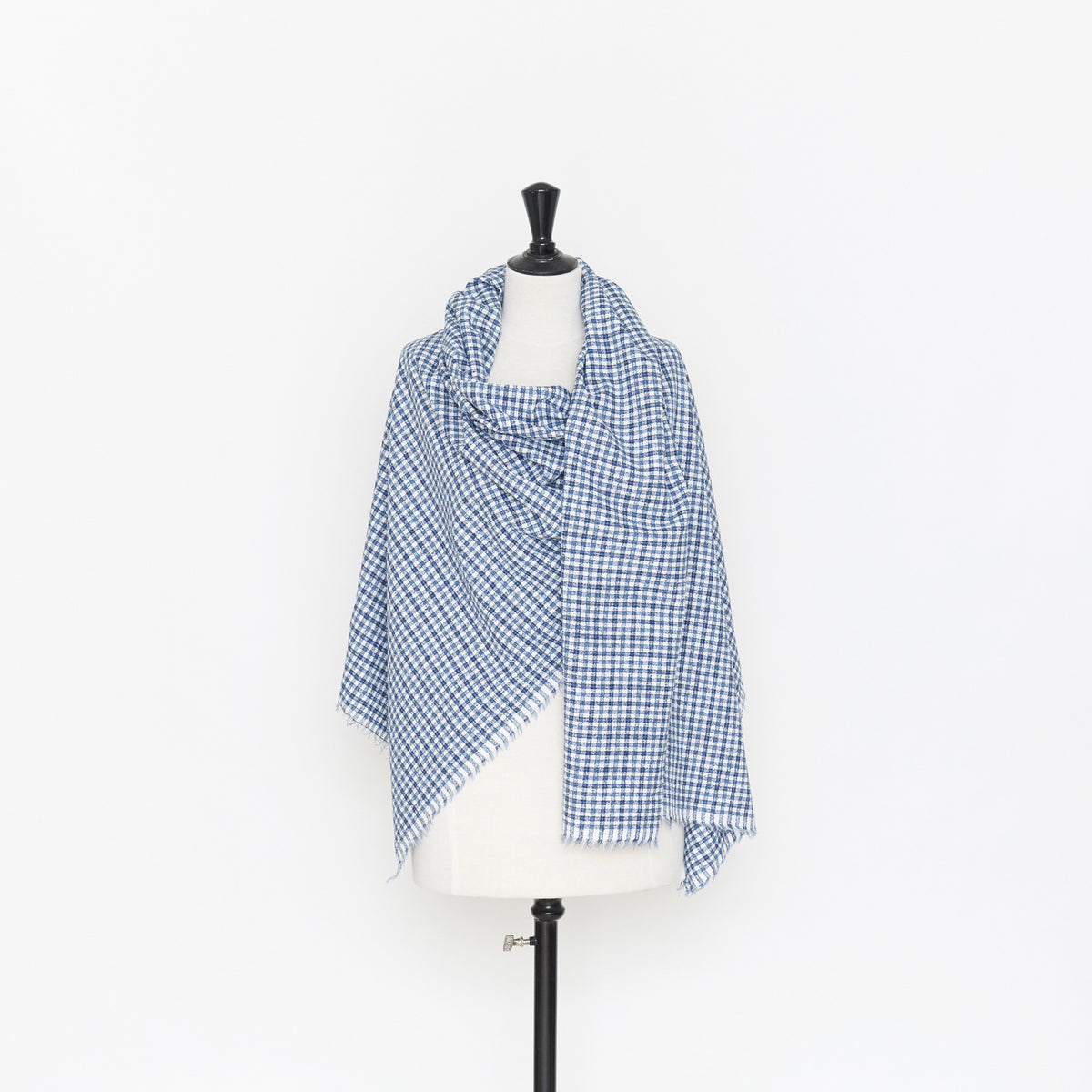 T22E00711 | Cotton, Wool and Linen Gingham Bouclé