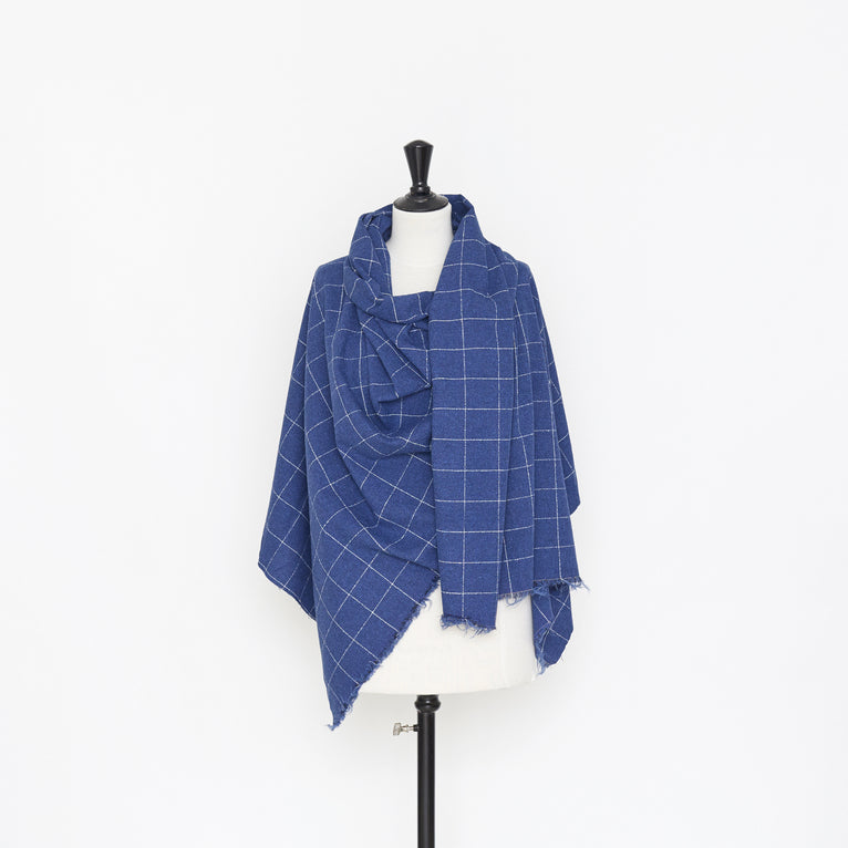 T22E00713 | Cotton, Wool and Linen Check Bouclé - view 2