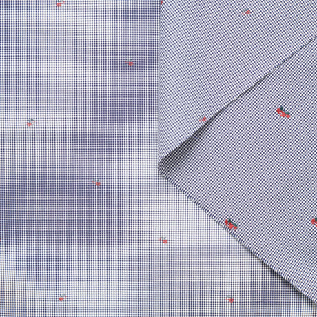 t22i00915 | Popeline Vichy Et Détail Fleur