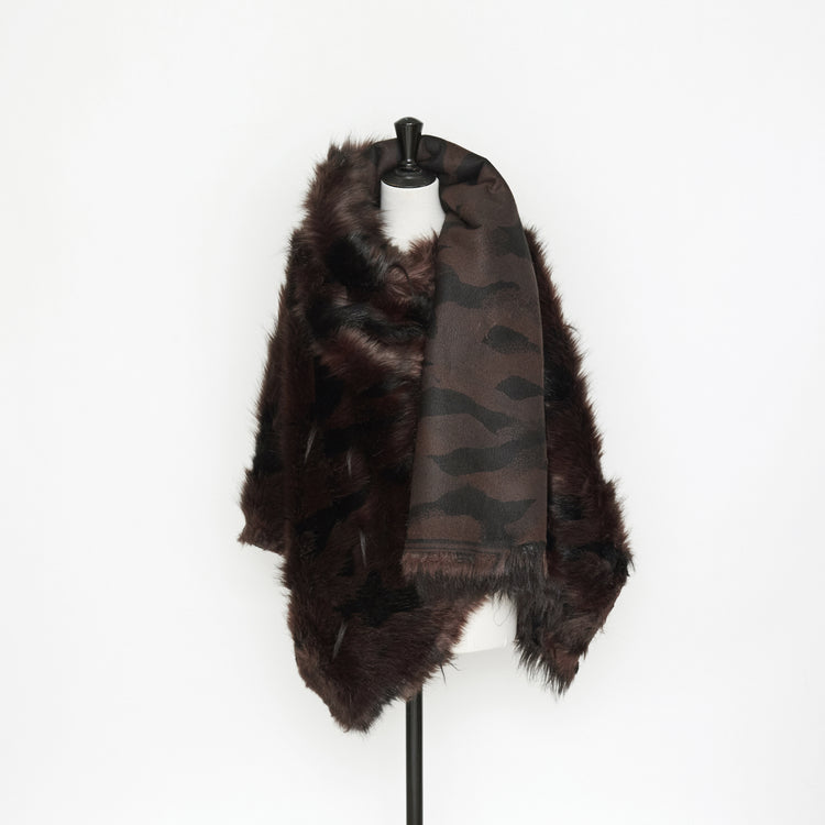 T22J00807 | Raccoon Jacquard Faux Fur - view 2