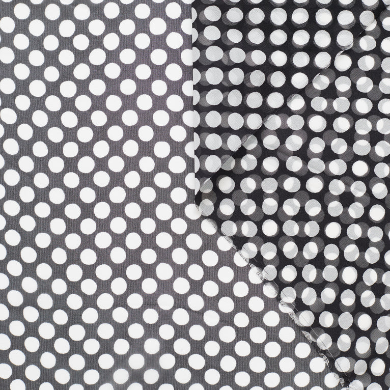 T22M00961 | Polka Dots Silk Georgette - view 1