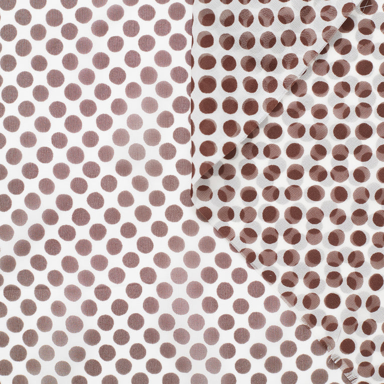 T22M00961 | Polka Dots Silk Georgette - view 4